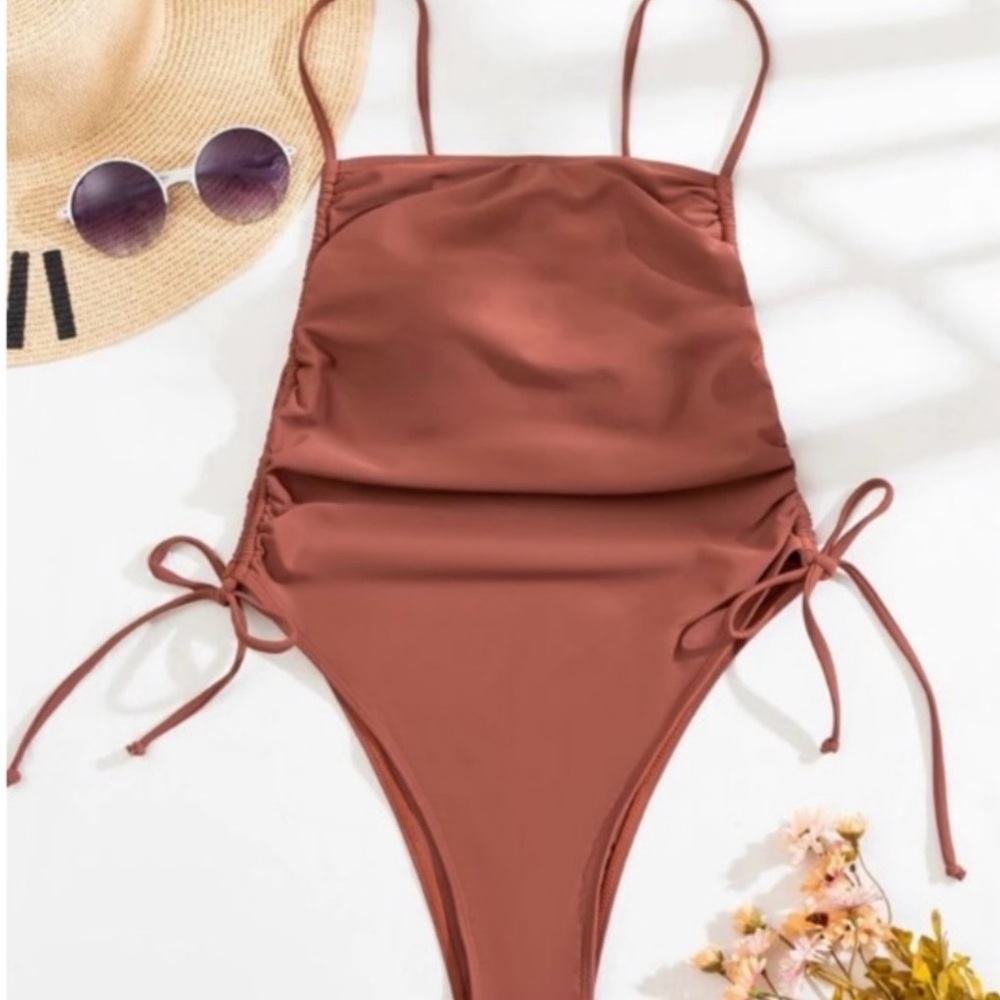 SHEIN Rust One Piece Swimsuit